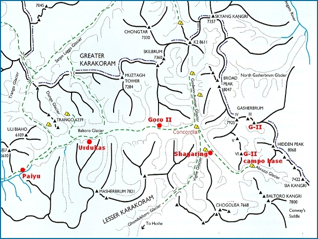BALTORO: mappa trekking